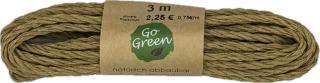 Dekorační provázek Go Green Cotton Cord – Earth Brown hnědý 3mm x 3m (6,-Kč/m)