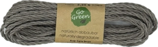 Dekorační provázek Go Green Cotton Cord – Stone Grey  granitově šedý 3mm x 3m (6,-Kč/m)