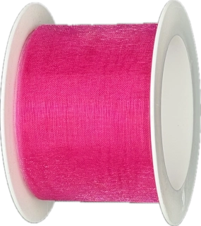 Organzová stuha ORGANDY Shocking Pink růžová 40mm x 4m (7,-Kč/m)