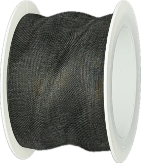 Stuha organzová ORGANDY Deep Black černá 40mm x 4m (7,-Kč/m)