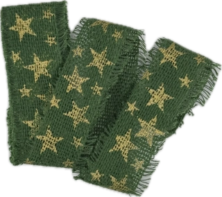 Stuha vánoční JUTA STARSHINE FOREST  GREEN zelená 40mm x 2m (14,-Kč/m)