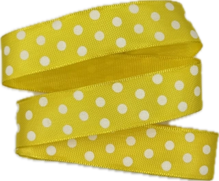 Stuha taftová HOT SPOT Sunshine Yellow žlutá 25mm x 2,5m ( 8,- Kč/m)