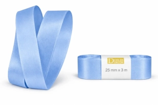 Stuha taftová Sky Blue světle modrá 25mmx3m (7,-Kč/m)