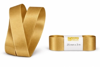 Stuha taftová Golden Yellow zlato-žlutá 25mm x 3m (7,-Kč/m)