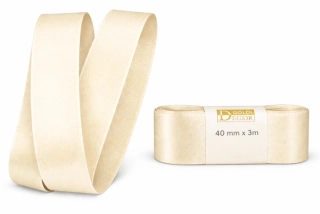 Stuha taftová Soft Cream krémová 40mmx3m (8,-Kč/m)