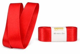 Stuha taftová Classic Red červená 40mm x 3m (8,-Kč/m)