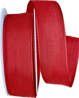 Bavlněná stuha CHANCE – Classic Red červená  25mm x 3m (5,-Kč/m)