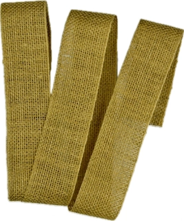 Stuha lněná Nature Basic – Mustard Yellow hořčicově žlutá 25mm x 2m (11,-Kč/m)