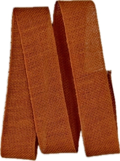 Stuha lněná Nature Basic – Terracotta oranžová 25mm x 2m (11,-Kč/m)