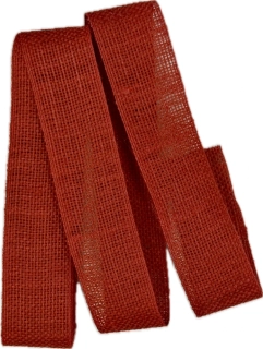 Stuha lněná Nature Basic – Classic Red červená  25mm x 2m (11,-Kč/m)