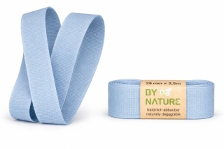 Stuha látková Nature Taft – Sky Blue světle modrá 25mm x 2,5m 
