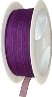 Stuha organzová Beauty Organdy – Royal Purple fialová  7mm x 5m (4,-Kč/m)