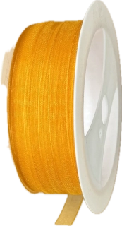 Stuha organzová Beauty Organdy – Golden Amber oranžová 7mm x 5m (4,-Kč/m)