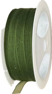 Stuha organzová Beauty Organdy – Forest Green tmavě zelená 7mm x 5m (4,-Kč/m)