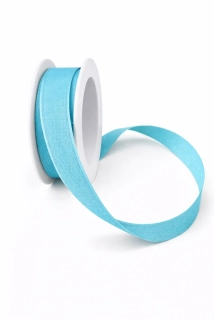 Stuha bavlněná CHANCE AQUA světle modrá 15mm x 3,5m (4,30 Kč/m)