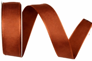 Taftová stuha Metal Copper Shine – měděná 25mm x 3m (7,-Kč/m)