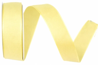 Taftová stuha Pastel Lemon – pastelově žlutá 25mm x 3m (7,-Kč/m)