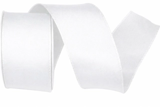 Taftová stuha Pure White – bílá 40mm x 3m (8,-Kč/m)