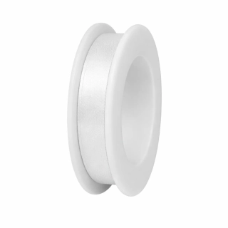 Satin Elegance White – saténová stuha bílá 10mm x 4m (4,-Kč/m)