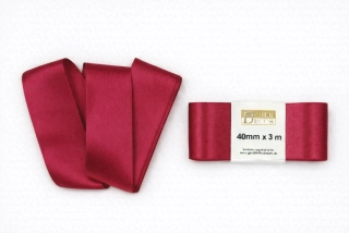 Stuha saténová bordó - skládaná 40mm x 3m (7,-Kč/m)