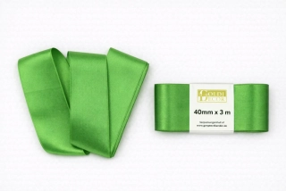 Stuha saténová zelená - skládaná 40mm x 3m (7,-Kč/m)