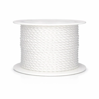 Provázek kroucený TwistCord Snow White bílý 2mm x 4m (5,- Kč/m)