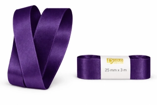 Stuha taftová ROYAL VIOLET fialová 25mm x 3m (7,-Kč/m)