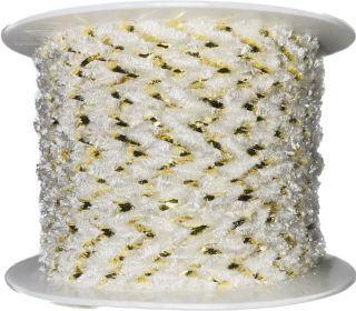 Provázek dekorační TwistCord Cotton Luxe Goldbílý zlatá nit 3mm x 3m (6,- Kč/m)