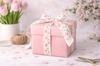 Stuha taftová PINK MEADOW 40mm x 20m