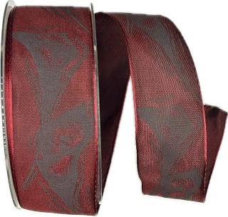 Stuha smuteční saténová CALA CARDINAL bordó 40mm x 20m A (9,-Kč/m)