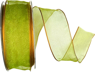 Stuha organzová Adventure zelená 40mm x 20m (6,-Kč/m) 