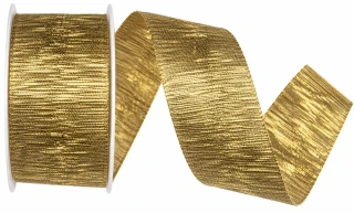 Stuha zlatá LIVERPOOL GOLD lurexová lesklá 40mm x 2m (14,- Kč/m)