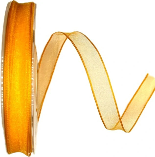 Stuha organzová ADVENTURE oranžová A 15mm x 50m (3,-Kč/m)