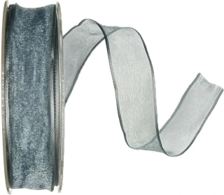 Stuha organzová ADVENTURE GRANIT granitová 25mm x 20m A (8,-Kč/m) 