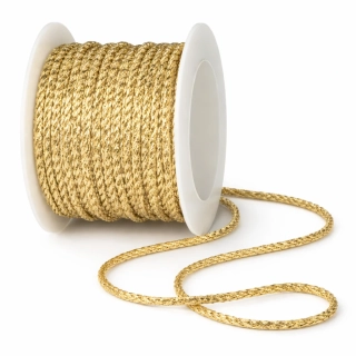 Golden Twist Luxe 3mm – Lurexový zlatý provázek 3mm x 3m (5,- Kč/m)  