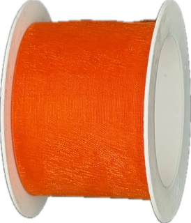 Stuha organzová ORGANDY Sunset Orange oranžová 40mm x 4m (7,-Kč/m)