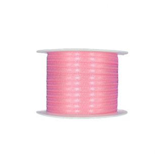 Tenká saténová stužka sv. růžová 3mm x10 m (2,20 Kč/m)