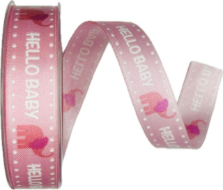 Stuha dětská saténová HELO BABY růžová A 25mm x 20m (8,-Kč/m)