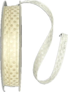 Stuha saténová BILBAO CREAM smetanová A 10mm x 20m ( 4,95 Kč/m)