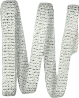 Rypsová stuha FESTIVE SILVER bílá – stříbrné prošívání, slavnostní, elegantní 15mm x 2m 