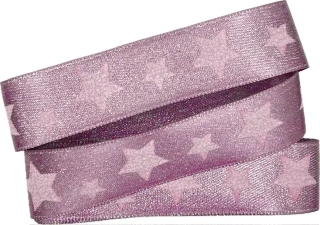 Vánoční stuha PINK STAR růžová 25mm x 2m (8,-Kč/m)