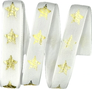 Vánoční stuha RUSTIC STAR 25mm x 2m (8,50 Kč/m)