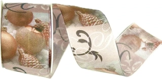 Stuha vánoční CHRISTMAS DECORATION PINK růžová 40mm x 2m (14,- Kč/m)