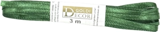 Saténová stuha – tmavě zelená 3mm × 3m (4,-Kč/m)
