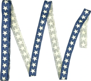 Vánoční stuha STAR LINE BLUE 10mm x 2m (2,50 Kč/m)