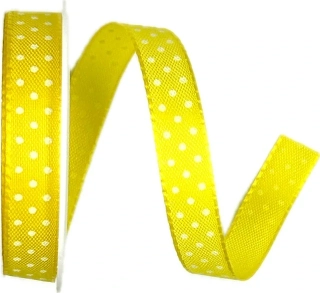 Stuha taftová HOT SPOT MINI žlutá 10mm x 2m (5,-Kč/m) 