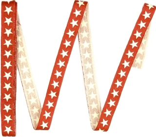 Vánoční stuha STAR LINE RED 10mm x 2m (5,-Kč/m)