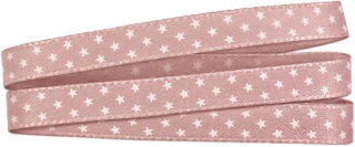 Vánoční stuha růžová Mini Stars 10mm x 2m (5,-Kč/m)