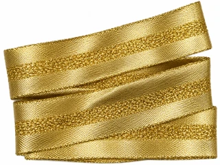 Stuha lurexová LONDON GOLD zlatá, skládaná 25mm x 2m