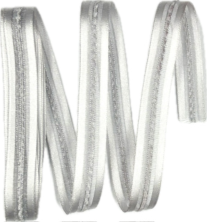 Stuha DIAMOND stříbrná 15mm x 2m ( 5,- Kč/m)
